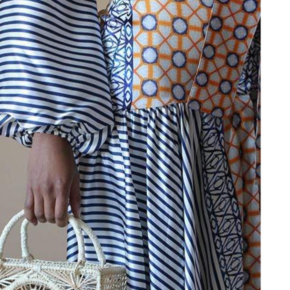 Silvia Tcherassi Mixed Print Silk Dress - Picture 9 of 10